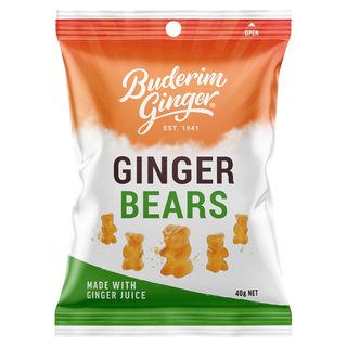 BUDERIM 12x40gm SNACK PACK GINGER BEARS