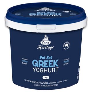 CHRIS' (6) 1kg POT SET GREEK YOGHURT