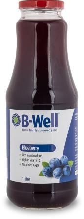 B-WELL 8x1Lt 100% BLUEBERRY JUICE F/SQ