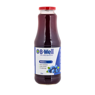 B-WELL 8x1Lt 100% BLUEBERRY JUICE F/SQ