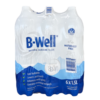 B-WELL 6x1.5 litre ALKALINE WATER pH8.0