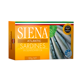 SIENA 12x120gm SARDINES SUNFLOWER OIL