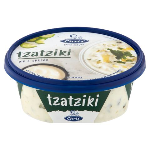 CHRIS' 8x200gm HOMESTYLE TZATZIKI DIP