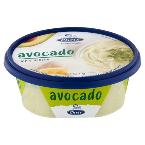 CHRIS' 8x200gm HOMESTYLE AVOCADO DIP