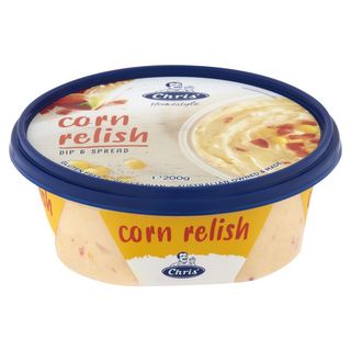 CHRIS' 8x200gm HOMESTYLE CORN RELISH DIP