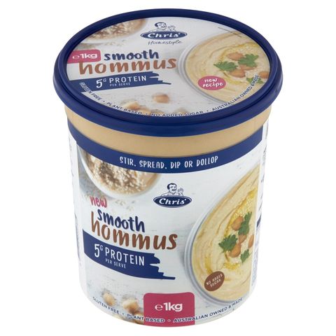 CHRIS' (6) 1kg HOMESTYLE HOMMUS DIP