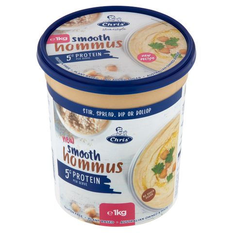 CHRIS' (6) 1kg HOMESTYLE HOMMUS DIP