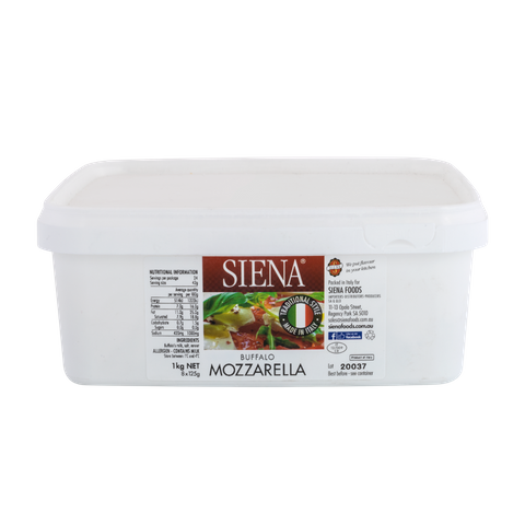 SIENA (6) 8x125gm TRAY BUFFALO MOZZARELL