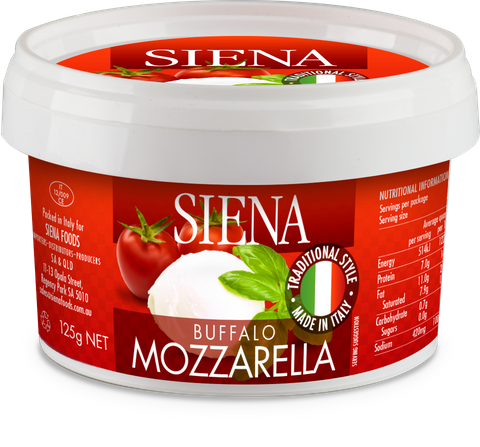 SIENA 12x125gm TUB BUFFALO MOZZARELLA