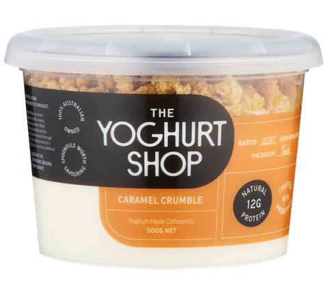 TYS 6x500gm CARAMEL CRUMBLE GRK YOGHURT