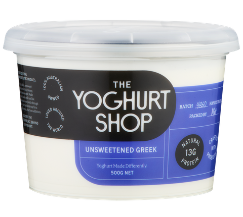 TYS 6x500gm UNSWEETENED GREEK YOGHURT