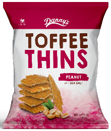 DANNYS 12x140gm TOFFEE BRITTLE THINS