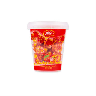 JUICY JELLY 12x150gm W/CLUSTERS STRAWB
