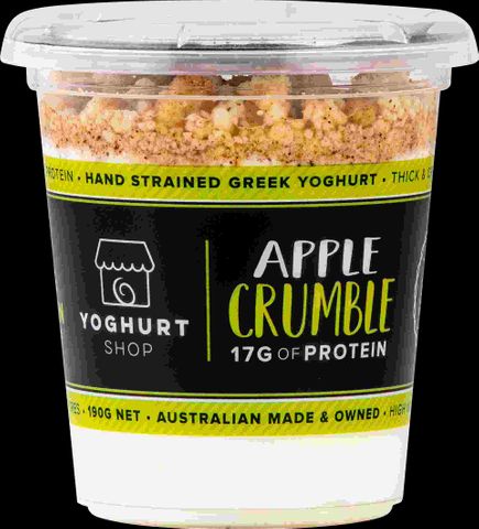 TYS 6x190gm APPLE CRUMBLE GREEK YOGHURT