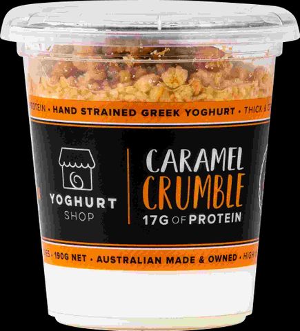 TYS 6x190gm CARAMEL CRUMBLE GRK YOGHURT