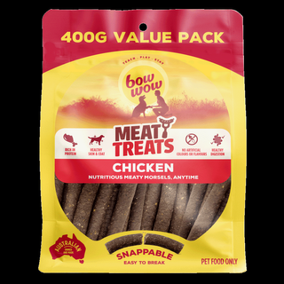 BOW WOW 4x400gm CHICKEN MEAT TREATS