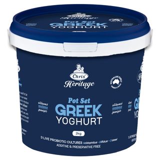 CHRIS' 2kg POT SET GREEK YOGHURT