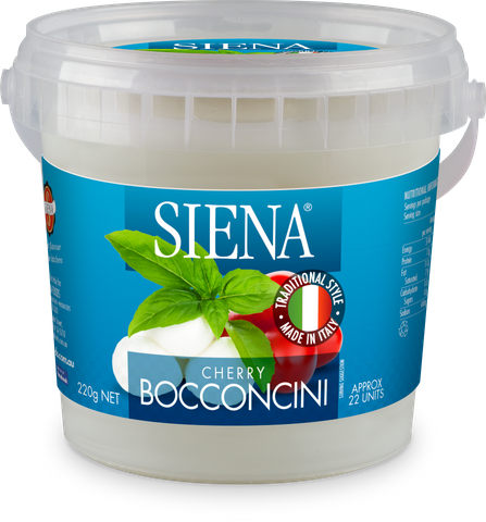 SIENA 8x220gm COWS MILK CHERRY BOCCONCIN