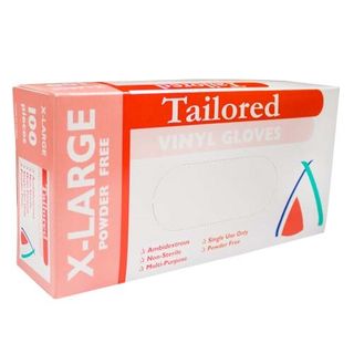 GLOVES 100'S(10)VINYL EXLARGE CLEAR PWD