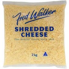 F/WALKER (6) 2kg SHREDDED TASTY CHEESE