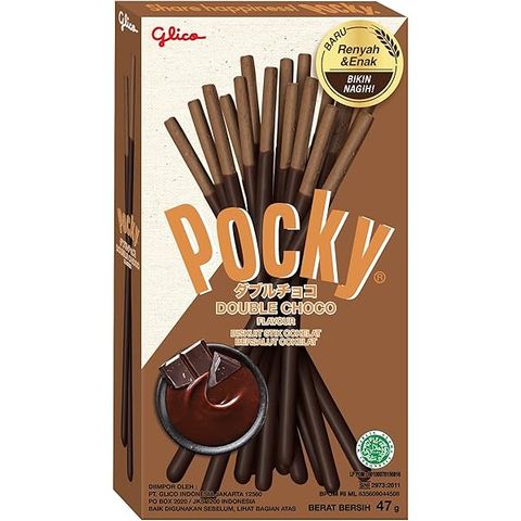 GLICO POCKY 10x39gm DOUBLE CHOC BISCUIT