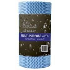 TP (4) 50cmX30cm BLUE WIPES ROLL