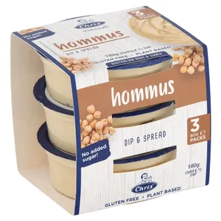 CHRIS' 6x(3x60gm) FUN SIZE HOMMUS