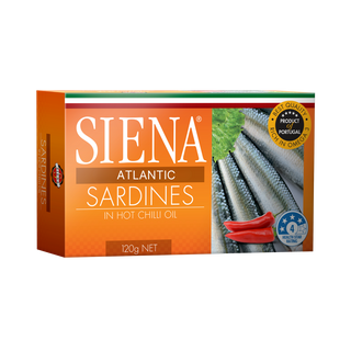 SIENA (4) 12x120g SARDINES H/CHILLI OIL