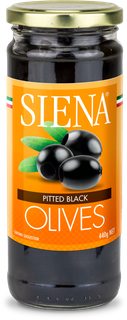 SIENA 6x440g PITTED BLACK OLIVES