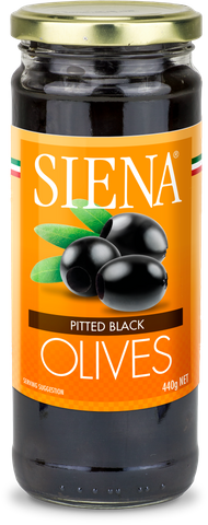 SIENA 6x440g PITTED BLACK OLIVES