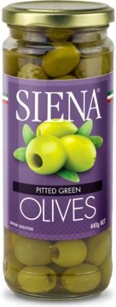 SIENA 6x440g PITTED GREEN OLIVES