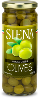 SIENA 6x450g WHOLE GREEN OLIVES