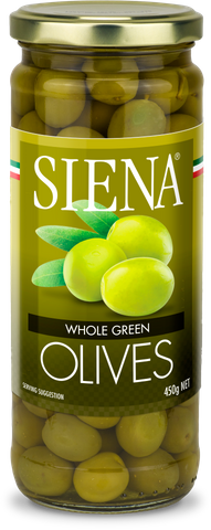 SIENA 6x450g WHOLE GREEN OLIVES