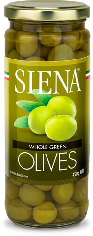 SIENA 6x450g WHOLE GREEN OLIVES