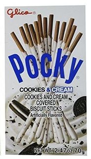 GLICO POCKY 10x40gm COOKIES/CREAM BISCUT