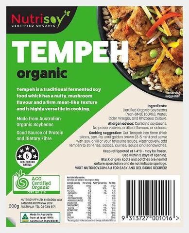 NUTRISOY 12x300g PLAIN TEMPEH ORGANIC