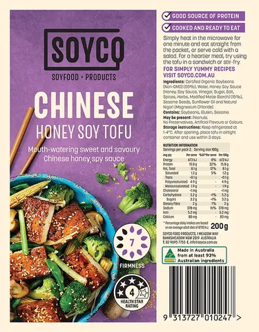 SOYCO 12x200g TOFU CHINESE HONEY SOY