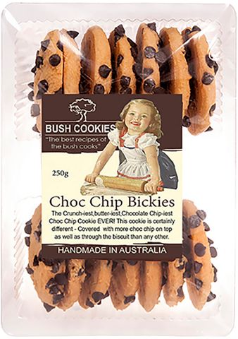 BUSH COOKIES 12x250gm CHOCOLATE CHIP