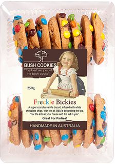 BUSH COOKIES 12x250gm FRECKLE BICKIES