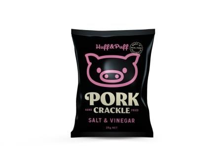 HUFF & PUFF 36x25gm SALT/VIN PORK CRACKL