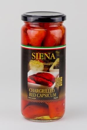 SIENA 12x450gm CHARGRILLED CAPSICUM RED