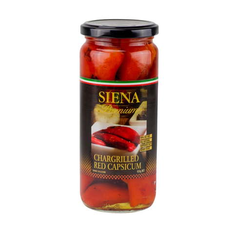 SIENA 12x450gm CHARGRILLED CAPSICUM RED