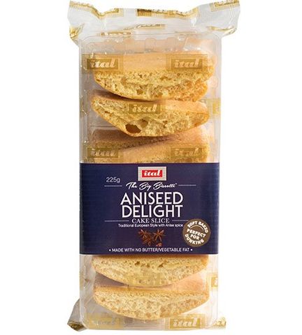 ITAL 10x225gm ANISEED DELIGHT CAKE SLICE