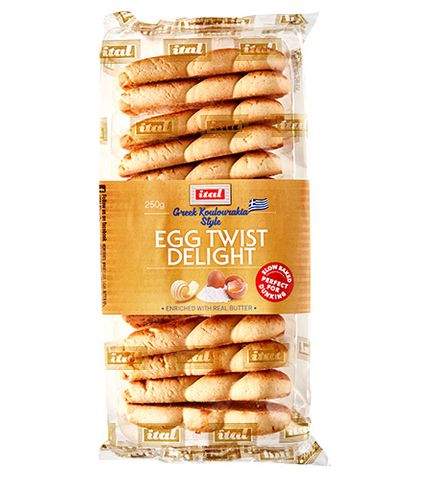 ITAL 12x250gm TWIST EGG BISCUITS