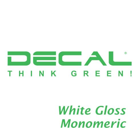 DECAL MONOMERIC 100.140 WHITE GLOSS