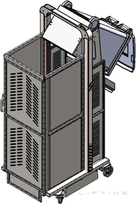 DMS1500C-B // Dumpmaster SS 1500mm bin lifter for 80L-360L wheelie bins, 24V/20Ah battery