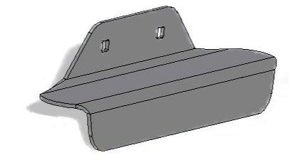 Catch Plate, for 80L-240L wheelie bins, 3.0mm PGI (MT/DM/MD:2017-)