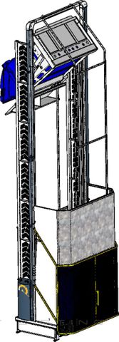 MD4500-3 // MegaDumper 4500mm bin lifter for 80L-1100L wheelie bins, 400V 3-ph mains