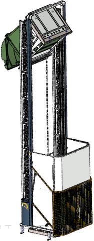 MD4800-3 // MegaDumper 4800mm bin lifter for 80L-1100L wheelie bins, 400V 3-ph mains