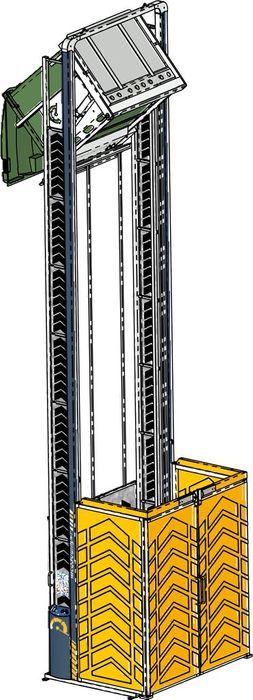 MD5400S-3 // MegaDumper 5400mm bin lifter for 80L-660L wheelie bins, 400V 3-ph mains